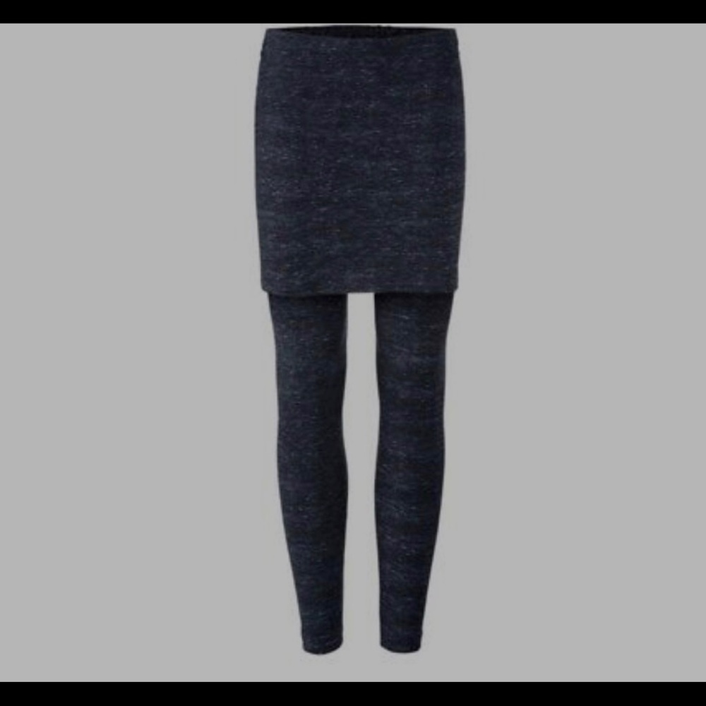 Cabi Charcoal Spacedye Skirted Leggings